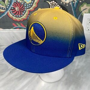 Golden State Warriors Cap New Era Royal Back Half Team 9FIFTY Snapback Hat Ombre